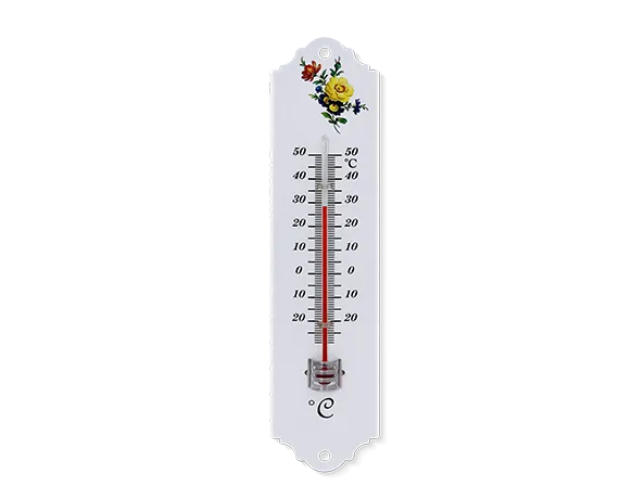 ZL-154 Flower Pattern Metal Garden Thermometer