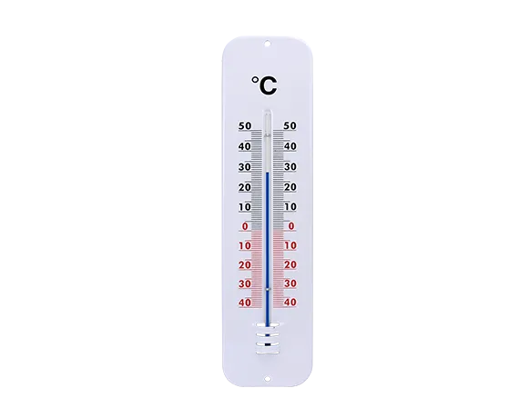 ZL-165 Rounded White Metal Thermometer