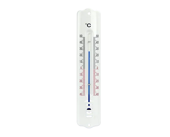ZL-190 Scalloped White Metal Thermometer