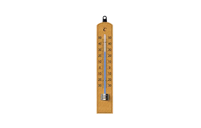 wooden thermometer