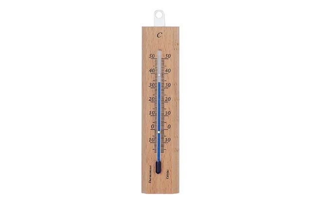 wooden thermometer