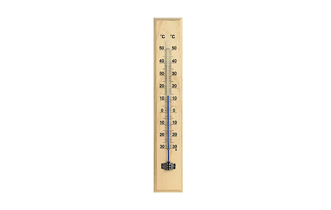 wooden thermometer