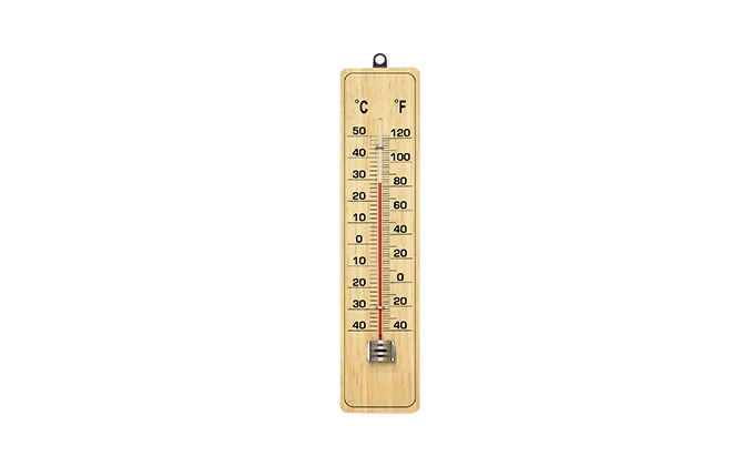 wooden thermometer