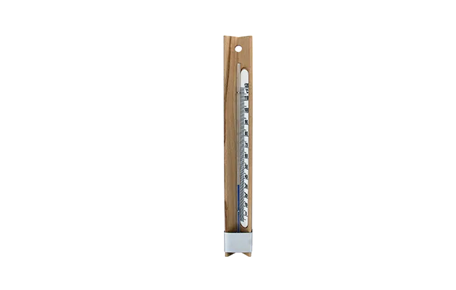wooden thermometer