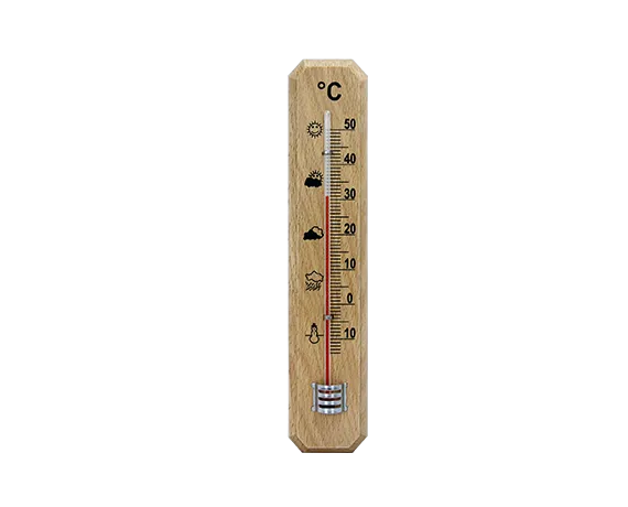 ZLM-043 Weather Icon Wooden Thermometer
