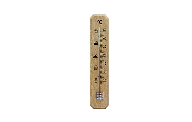 wooden thermometer