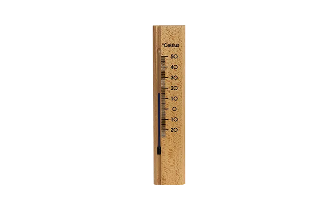 wooden thermometer