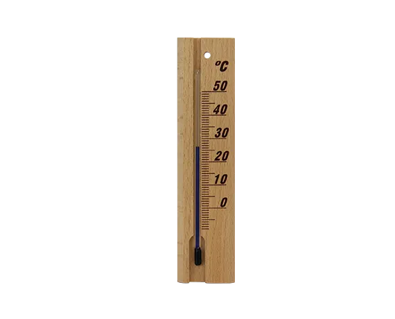ZLM-061 Dual-Groove Mini Wooden Thermometer