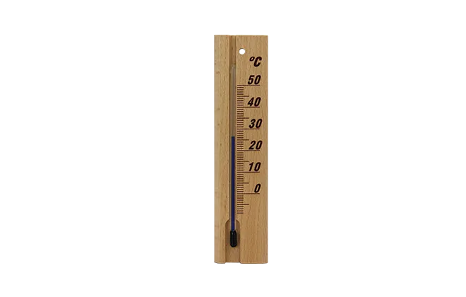 wooden thermometer
